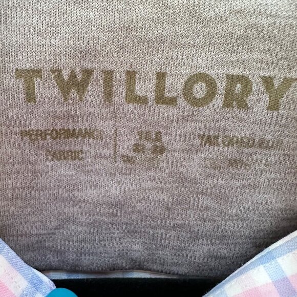 Twillory Mens Performance Fabric Plaid Button-Down‎ Shirt Career Size 15.5/34-35 - Picture 6 of 8